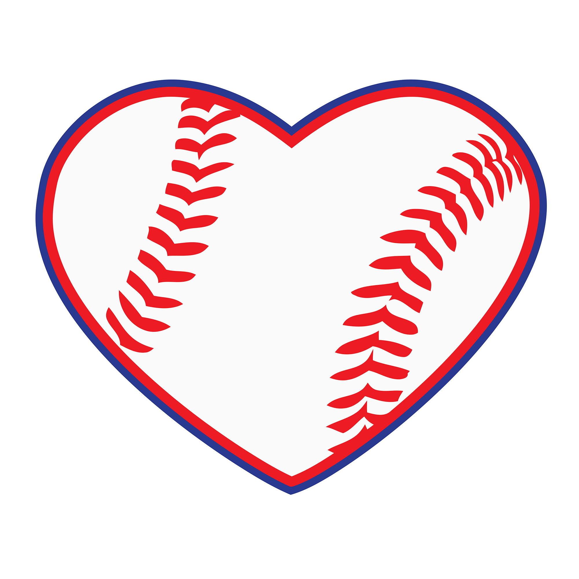 Baseball Heart Clipart